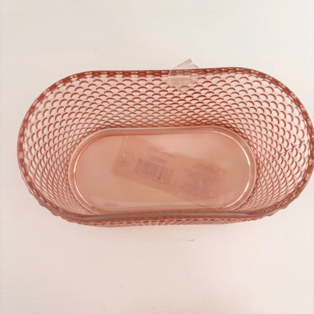 TARGET Hobnail Glass Pink Trinket Box NWT - Picture 6 of 8